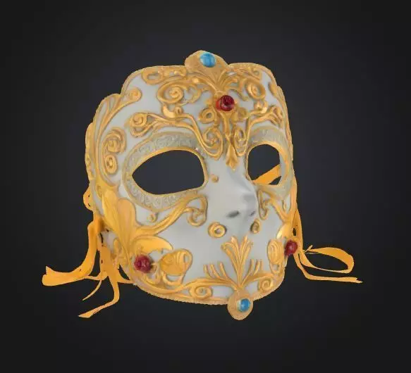 Masquerade Prom Face Mask - Prom Patter Mask 3D print model_0