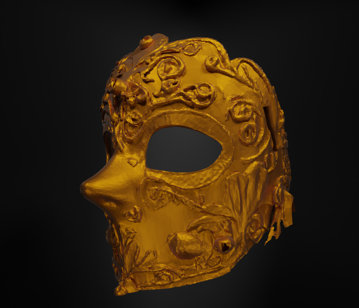Masquerade Prom Face Mask - Prom Patter Mask 3D print model_53