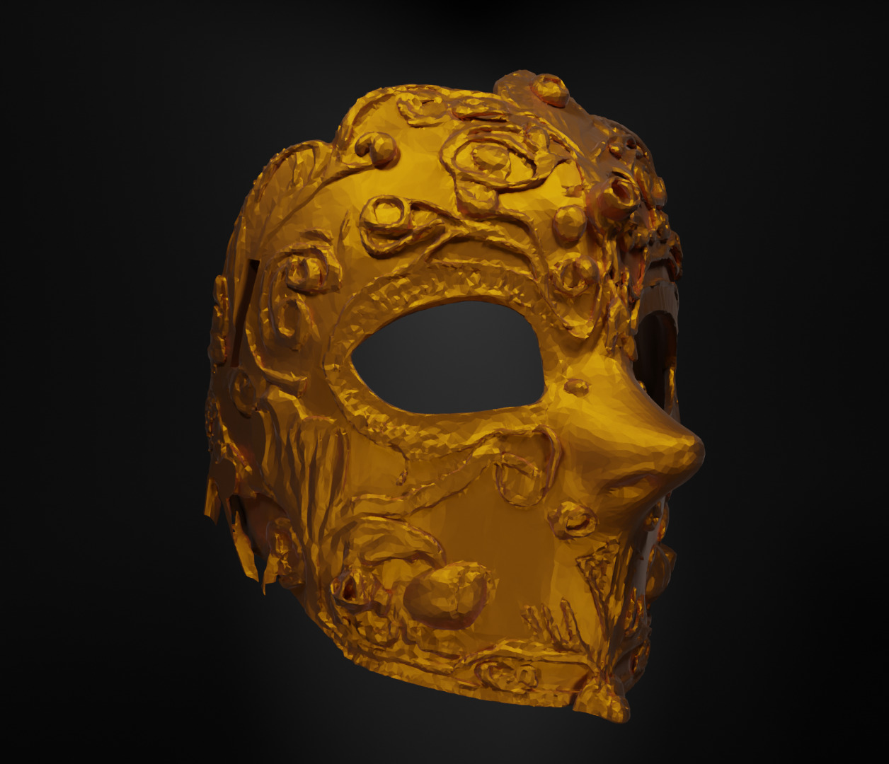 Masquerade Prom Face Mask - Prom Patter Mask 3D print model_19