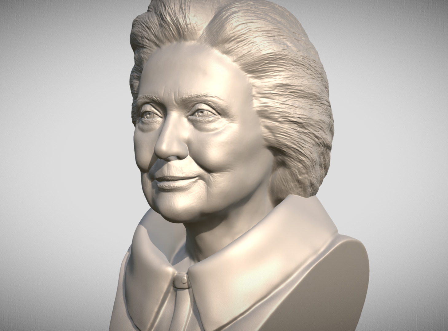 Hillary Clinton bust 3D print model_2