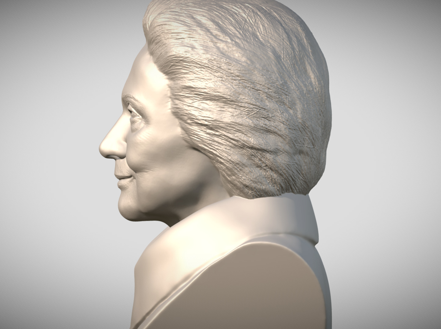 Hillary Clinton bust 3D print model_4