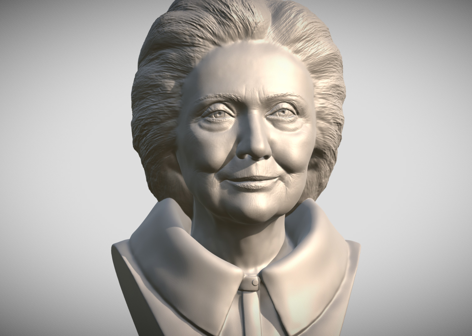 Hillary Clinton bust 3D print model_12