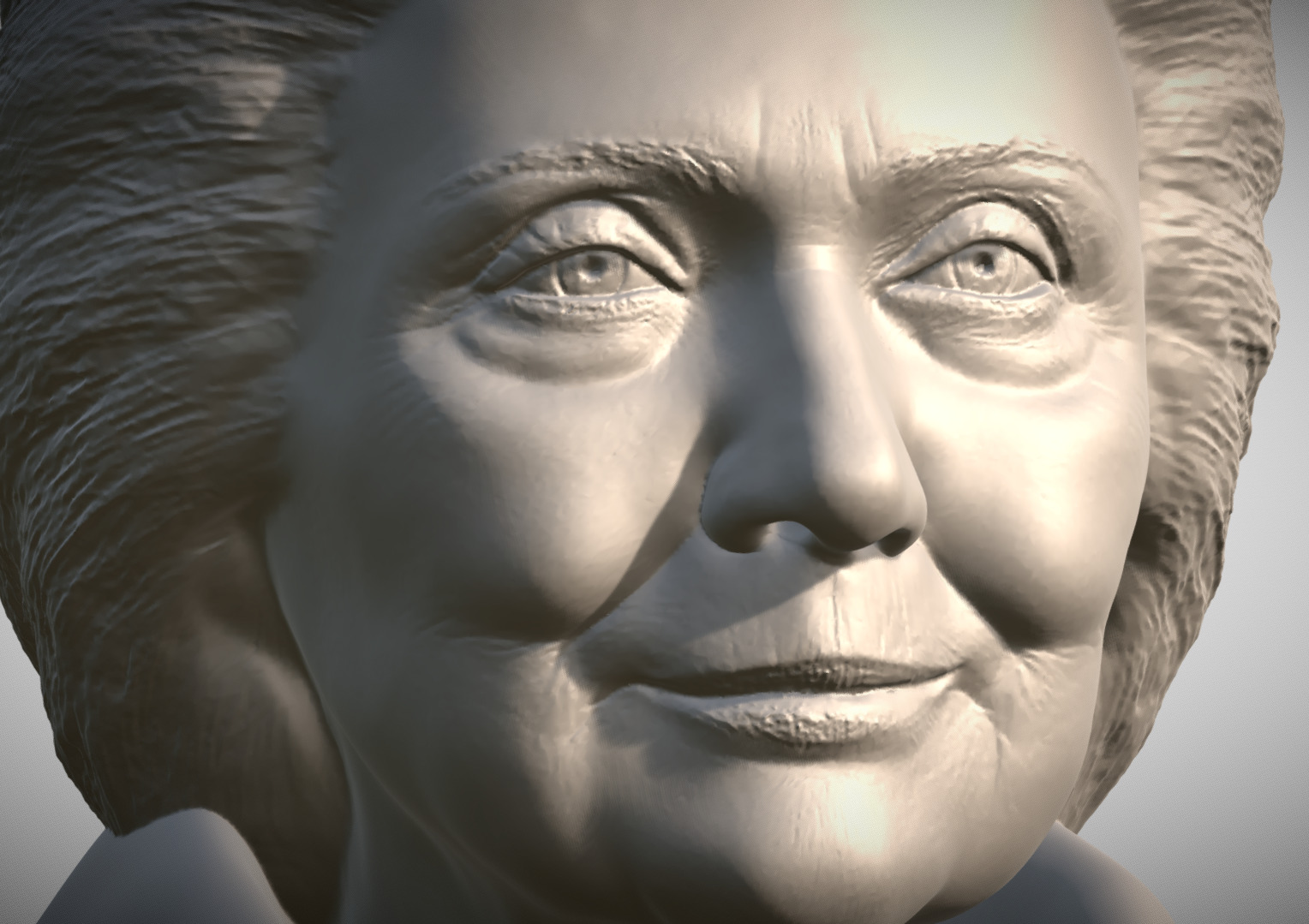 Hillary Clinton bust 3D print model_13