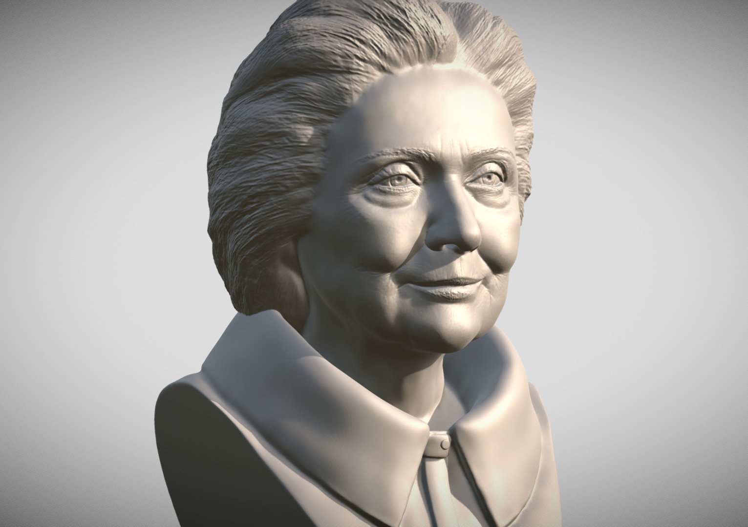 Hillary Clinton bust 3D print model_10