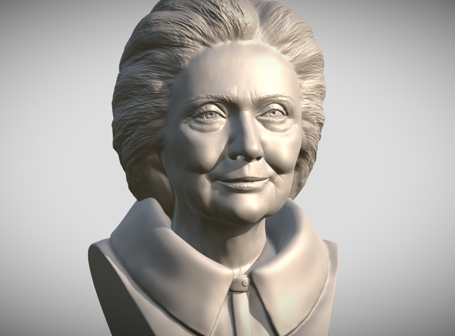 Hillary Clinton bust 3D print model_11