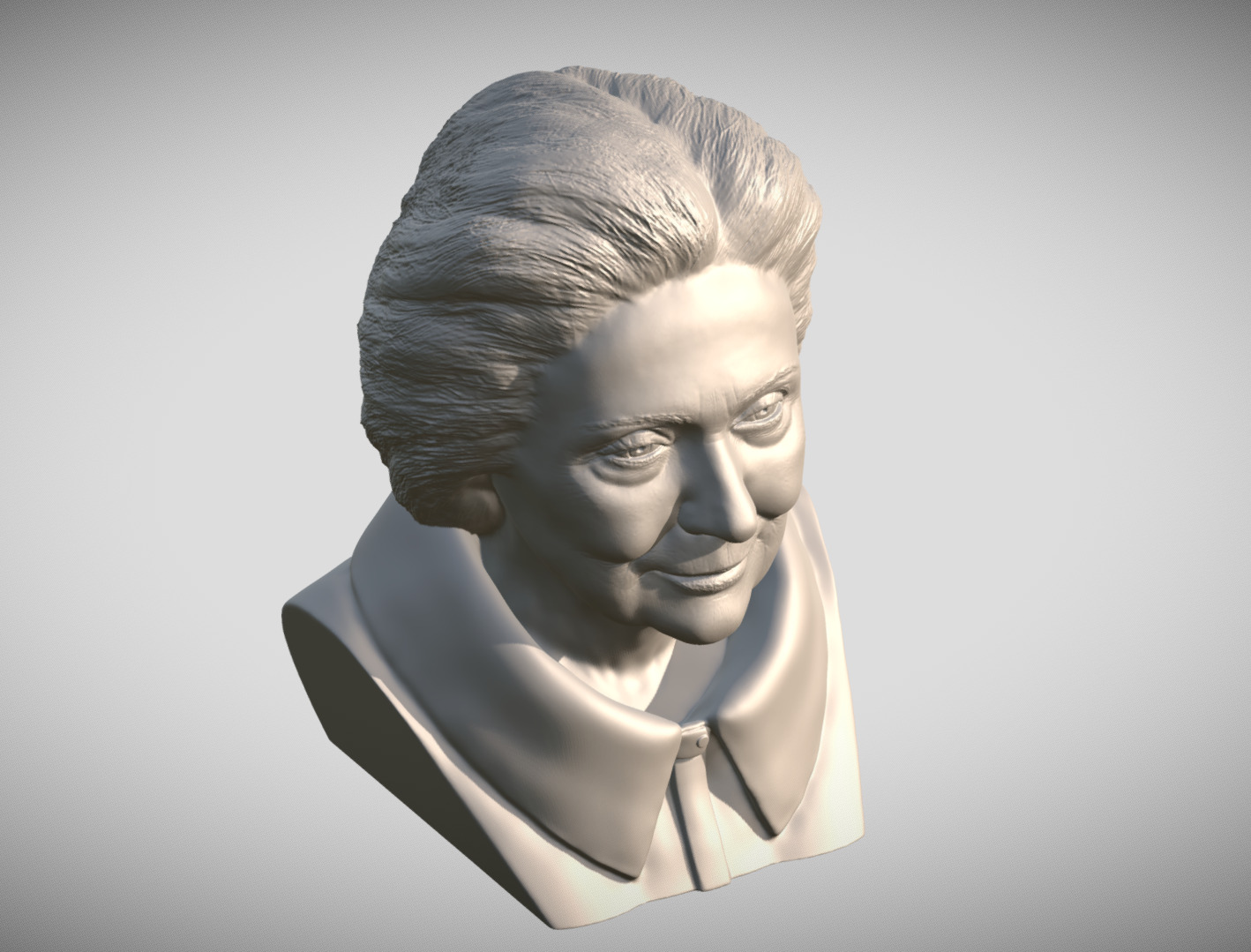 Hillary Clinton bust 3D print model_17