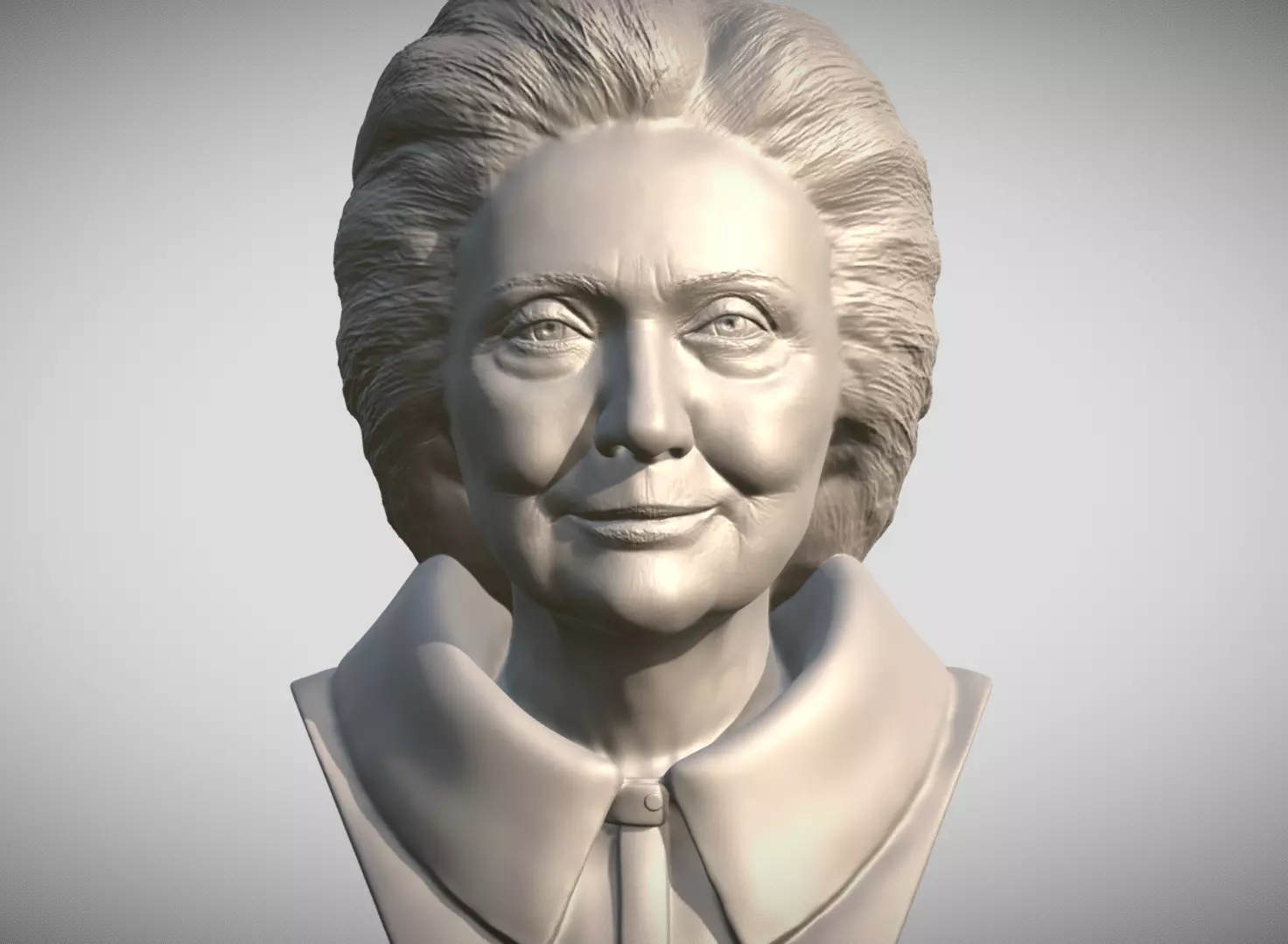 Hillary Clinton bust 3D print model_0