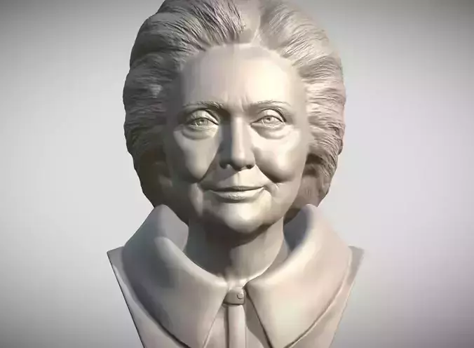 Hillary Clinton bust 3D print model