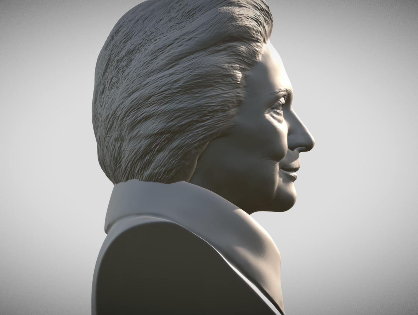 Hillary Clinton bust 3D print model_7