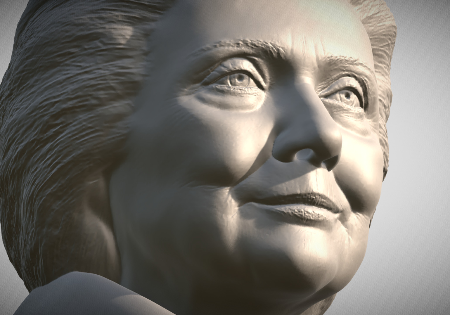 Hillary Clinton bust 3D print model_16