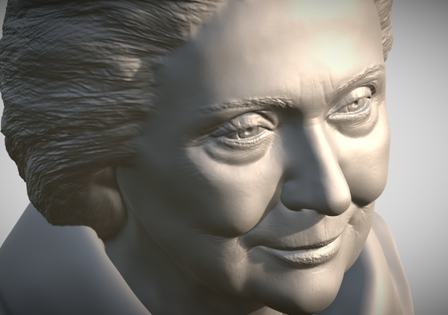 Hillary Clinton bust 3D print model_15