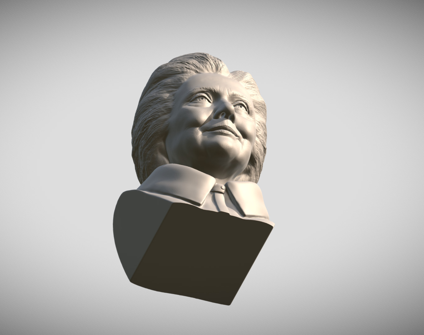 Hillary Clinton bust 3D print model_19