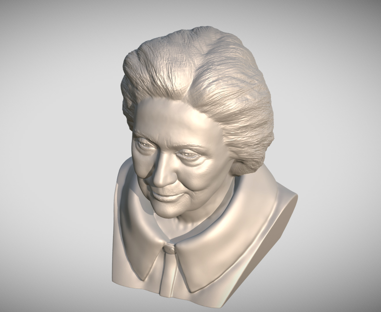 Hillary Clinton bust 3D print model_18