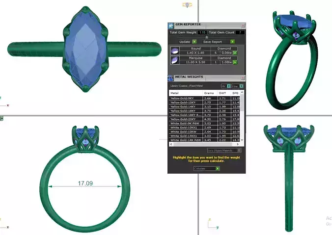 Classic Solitaire Marquise Diamond ring for engagement