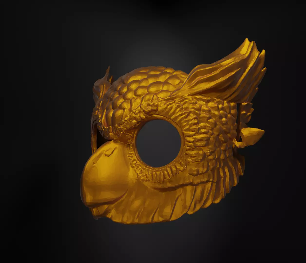 Animal Owl Face Mask - Owl Prom Pattern Mask 3D print model