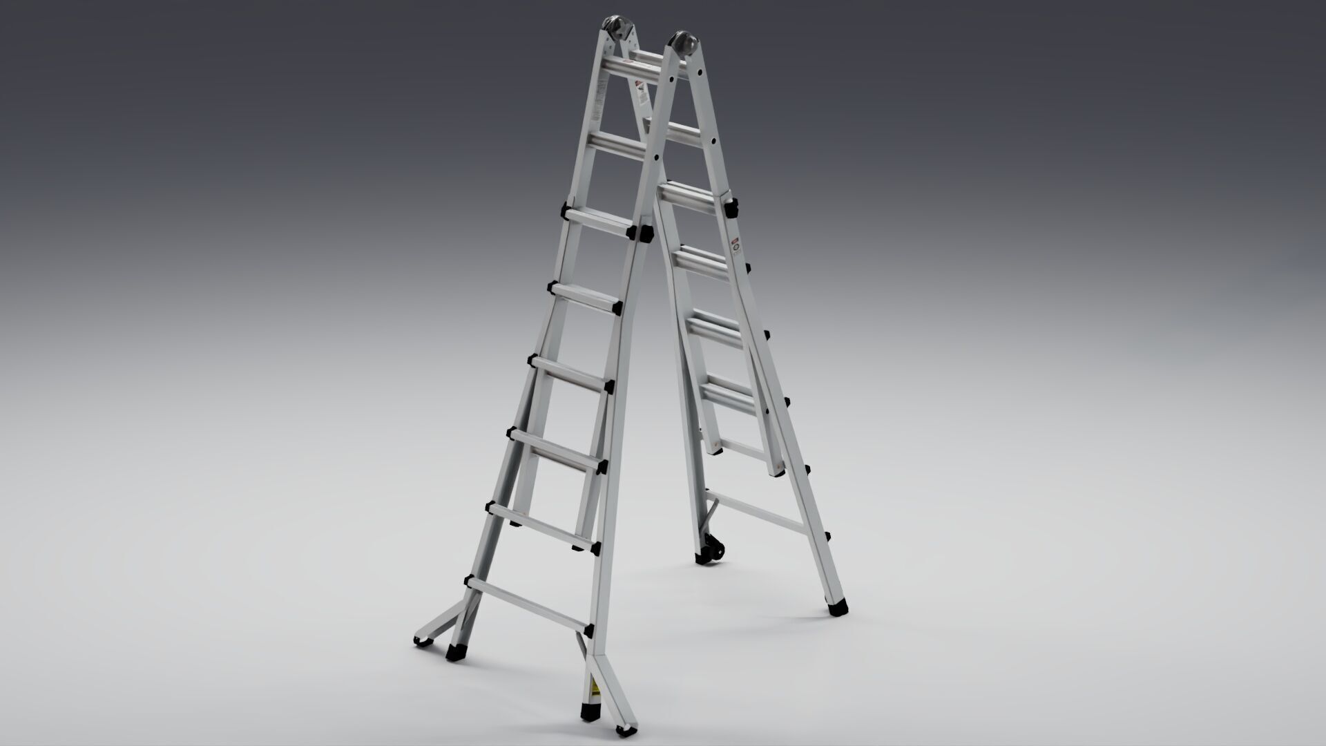 Foldable Ladder Low-poly 3D model_3