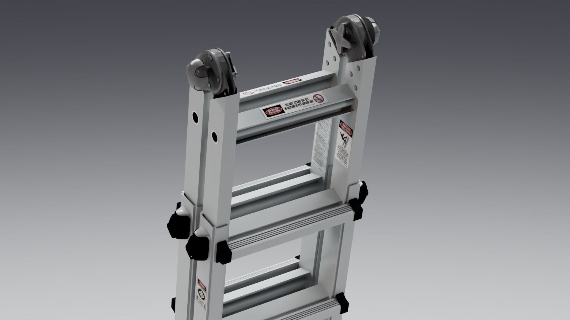 Foldable Ladder Low-poly 3D model_5