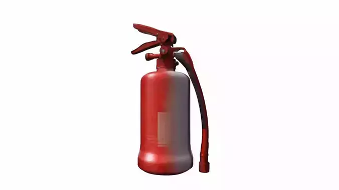 Red Fire Extinguisher Firefighters Tools 3d Render