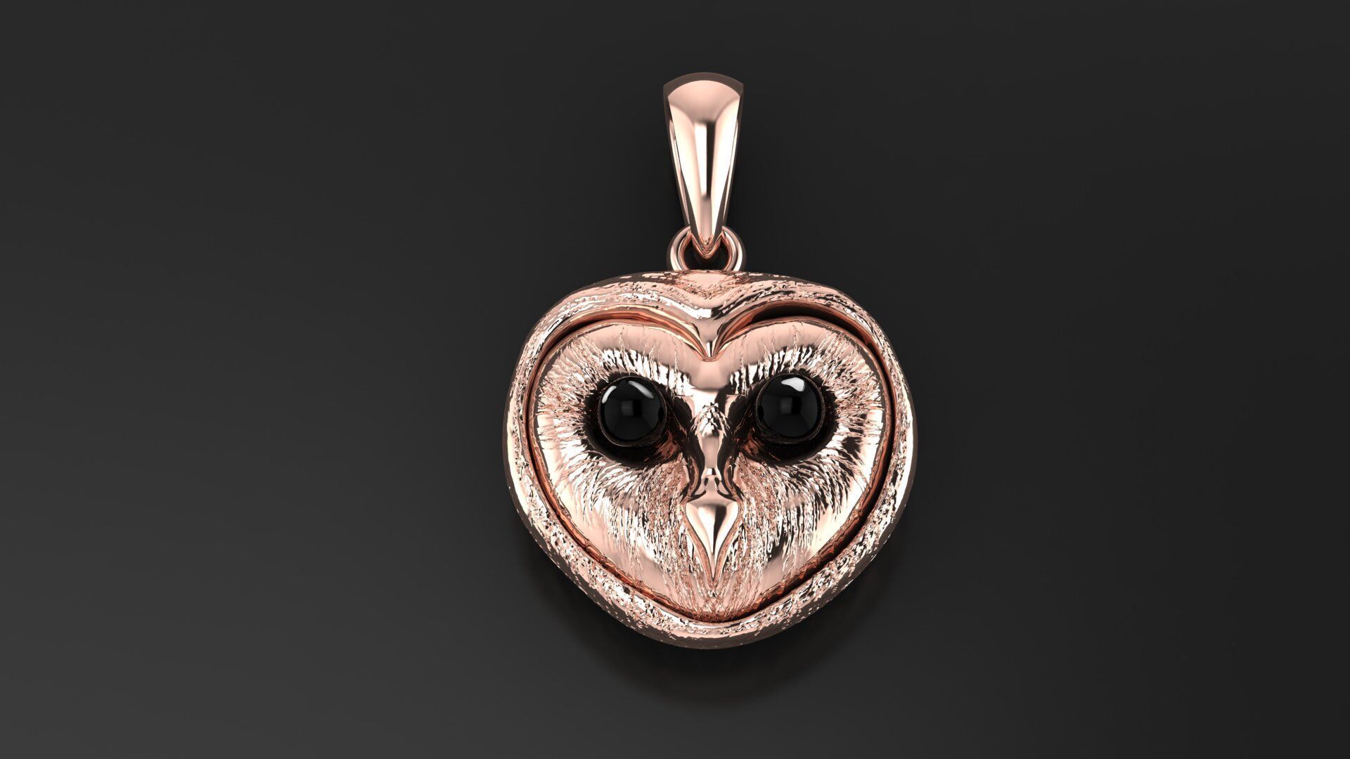 Owl pendant UPDATED 3D model_4