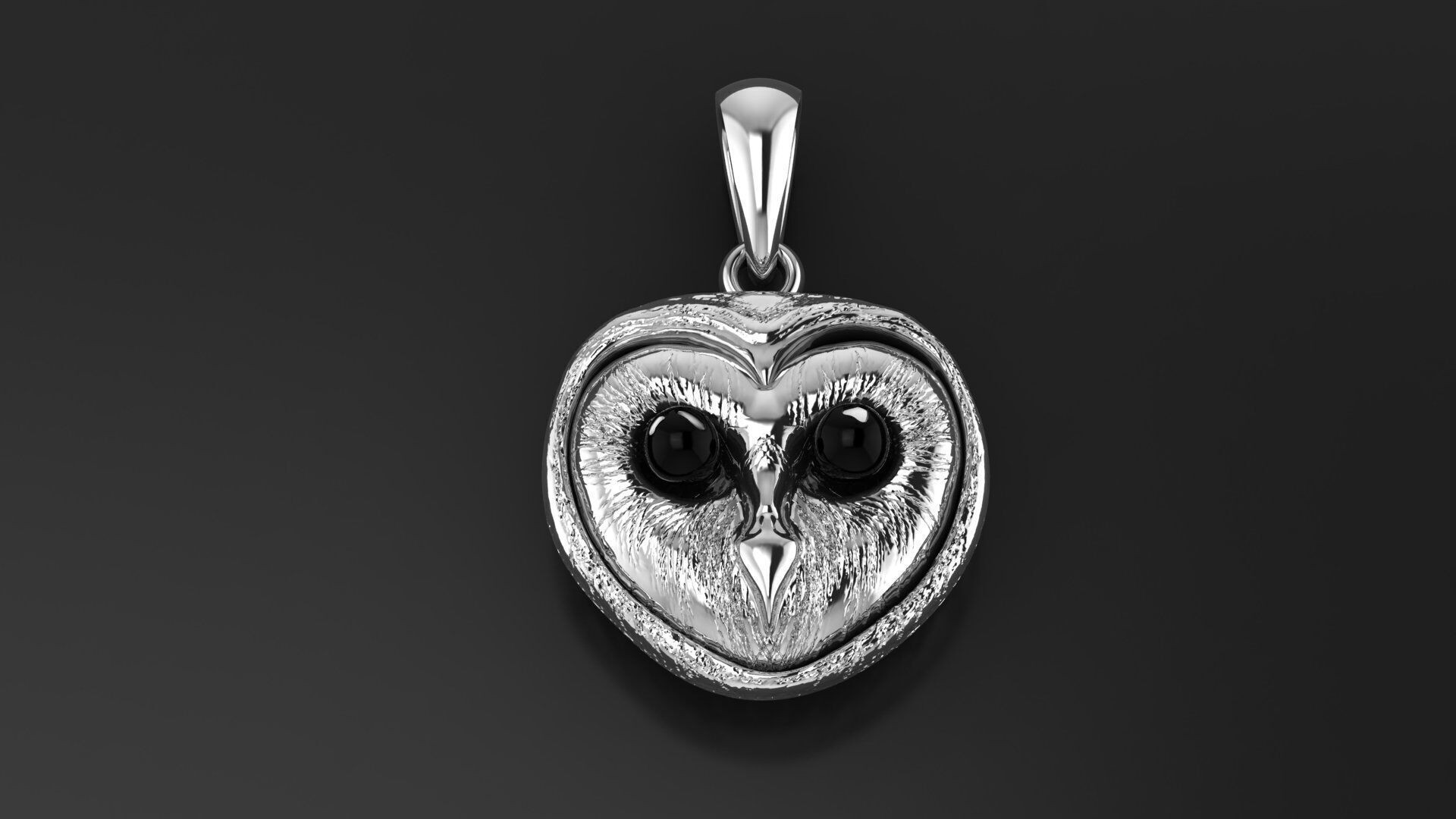 Owl pendant UPDATED 3D model_3