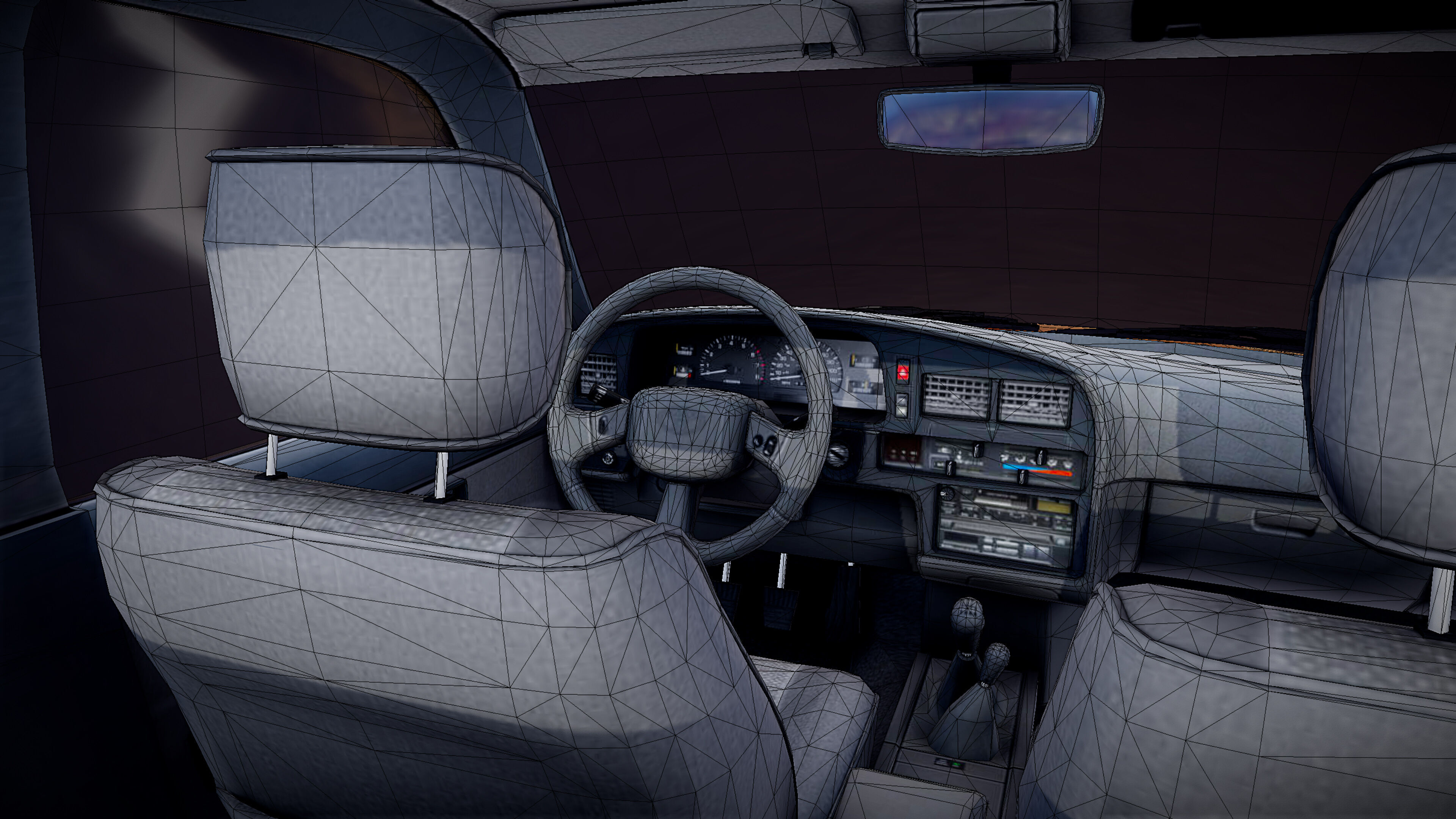 Toyota pickup xtra cab Low-poly 3D model_30