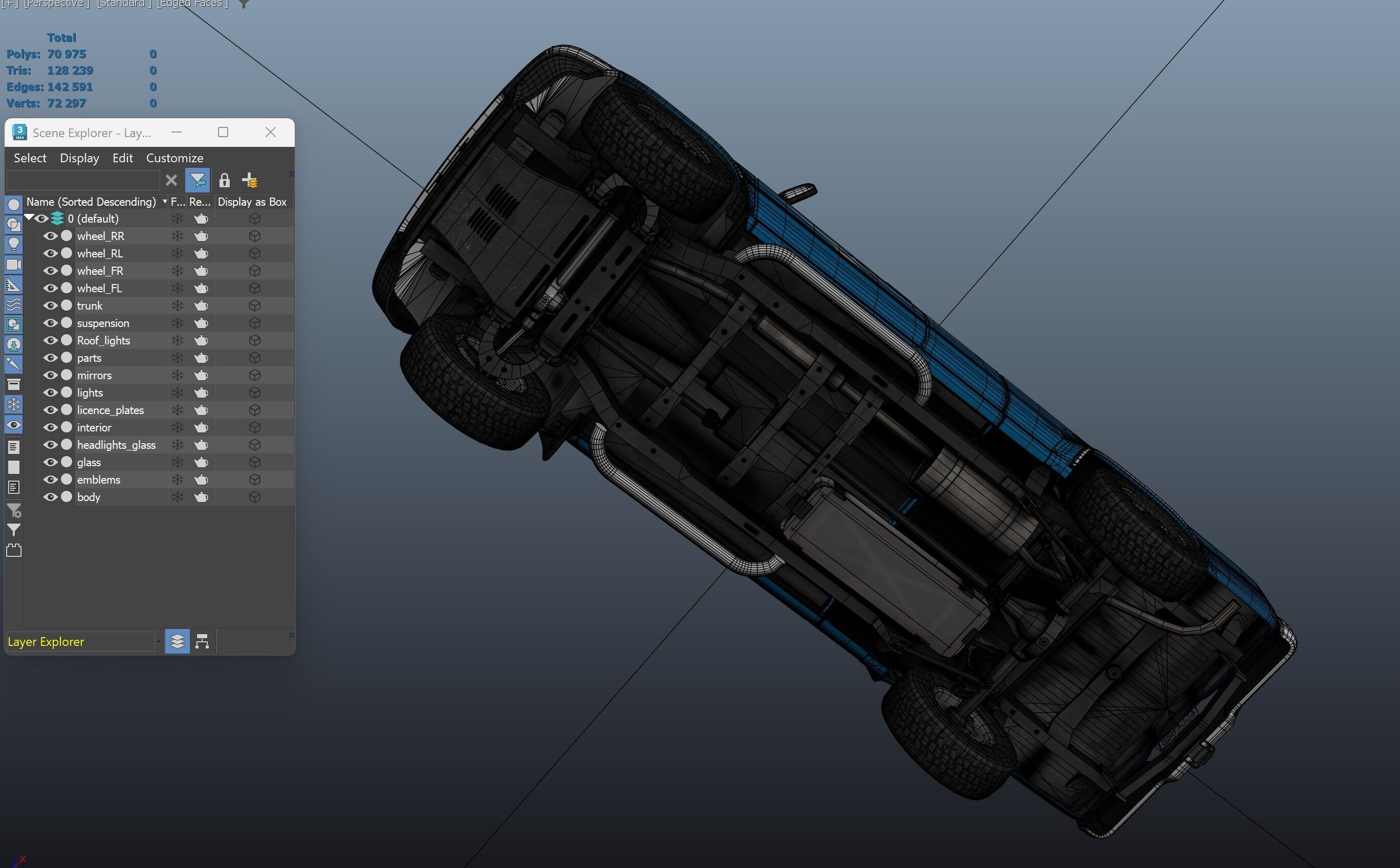 Toyota pickup xtra cab Low-poly 3D model_36