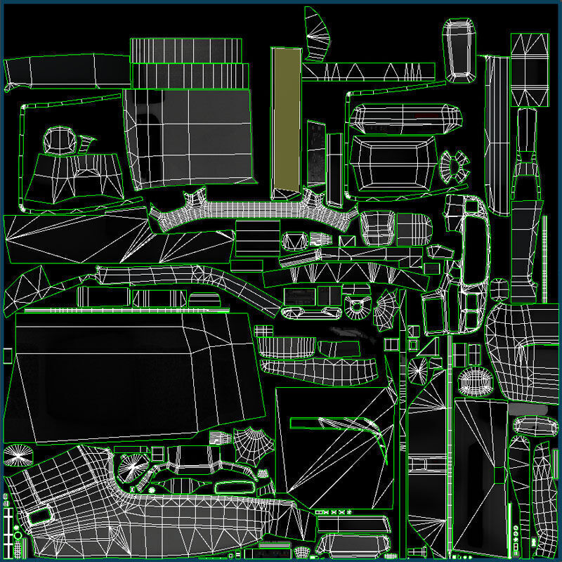 Toyota pickup xtra cab Low-poly 3D model_40