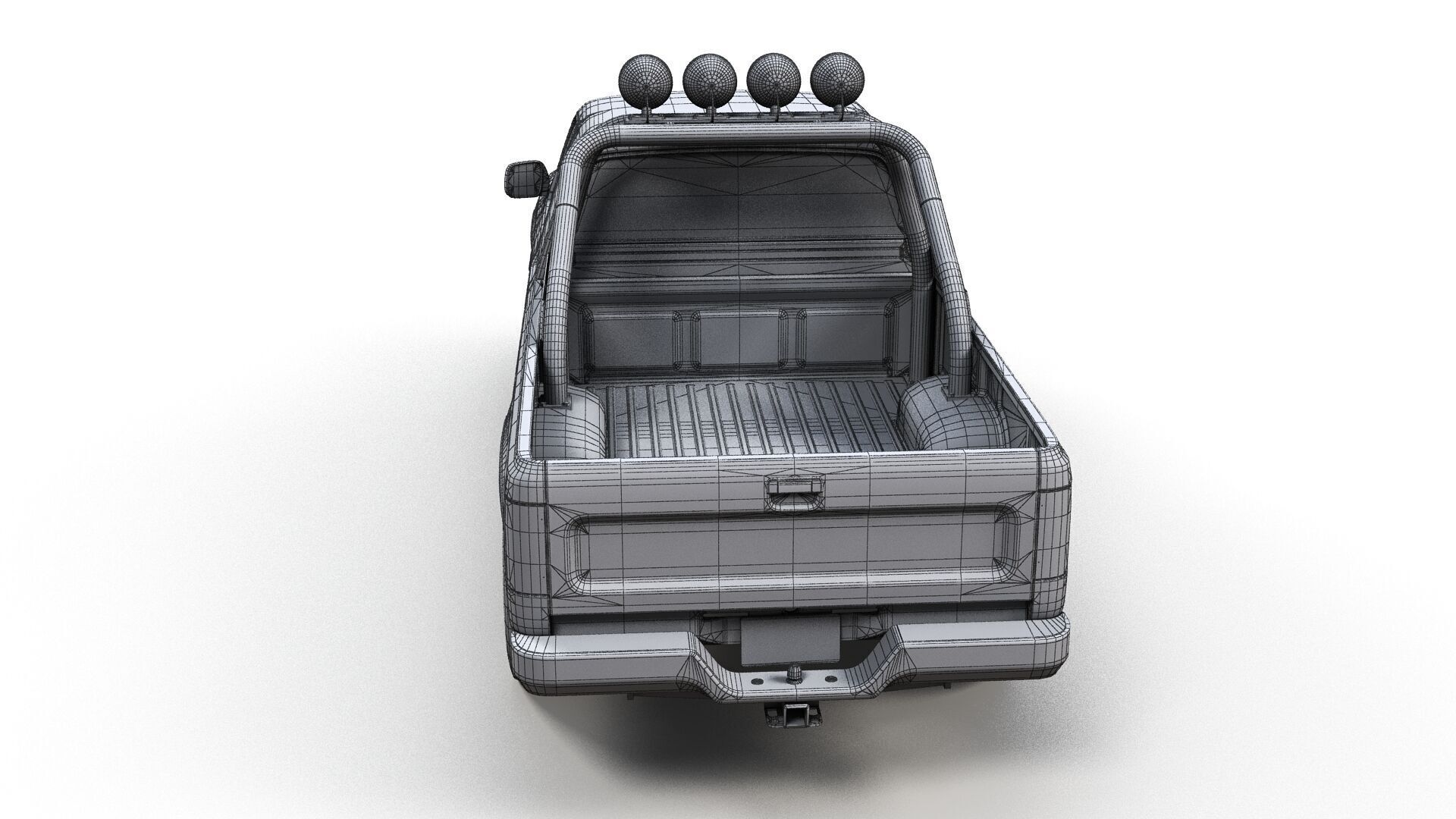 Toyota pickup xtra cab Low-poly 3D model_14