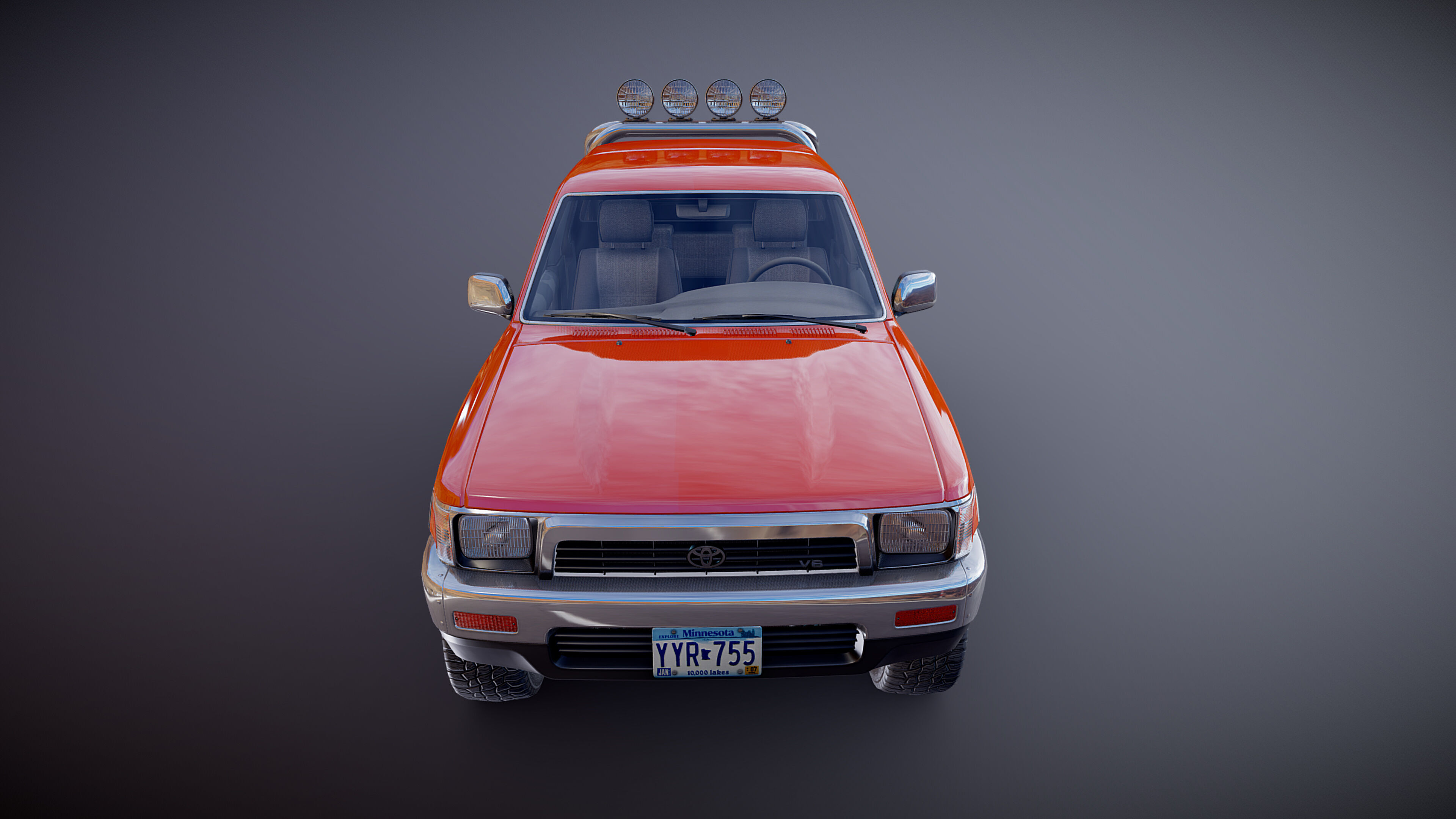 Toyota pickup xtra cab Low-poly 3D model_23