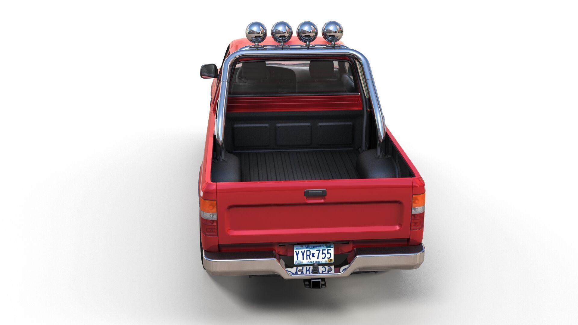 Toyota pickup xtra cab Low-poly 3D model_6