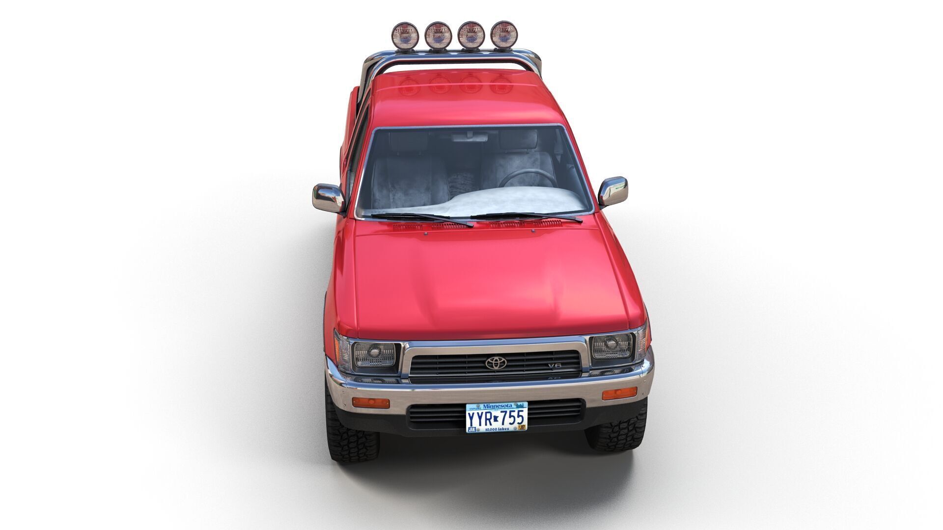 Toyota pickup xtra cab Low-poly 3D model_7