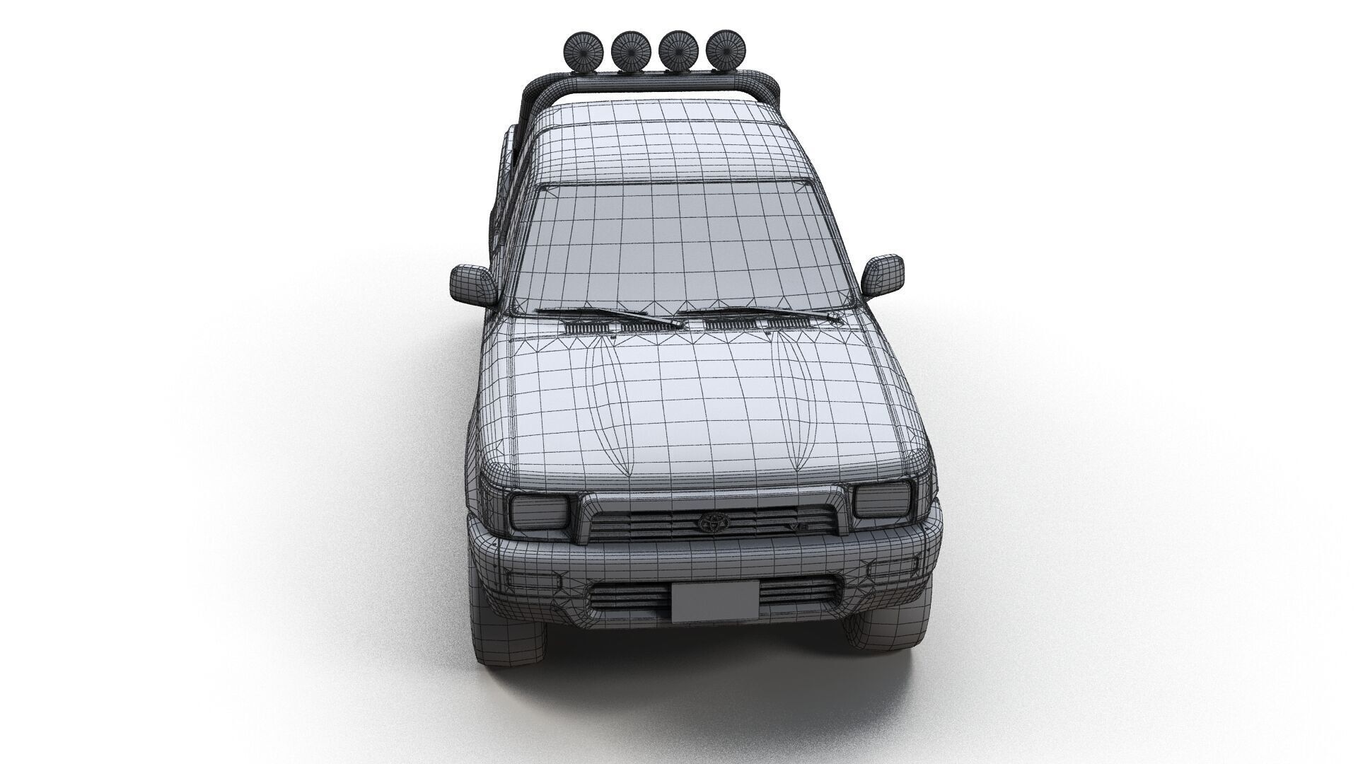 Toyota pickup xtra cab Low-poly 3D model_15