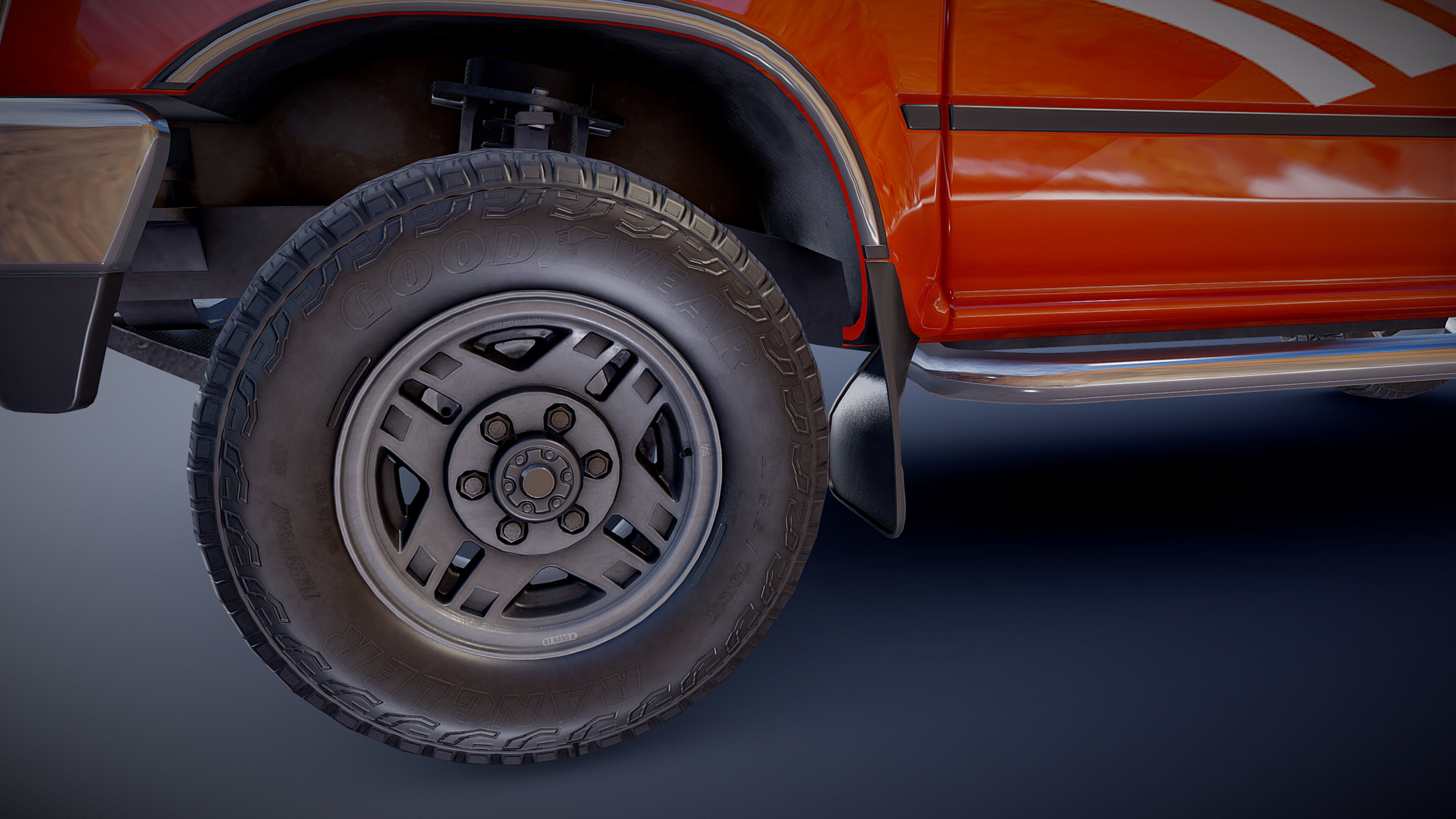 Toyota pickup xtra cab Low-poly 3D model_19