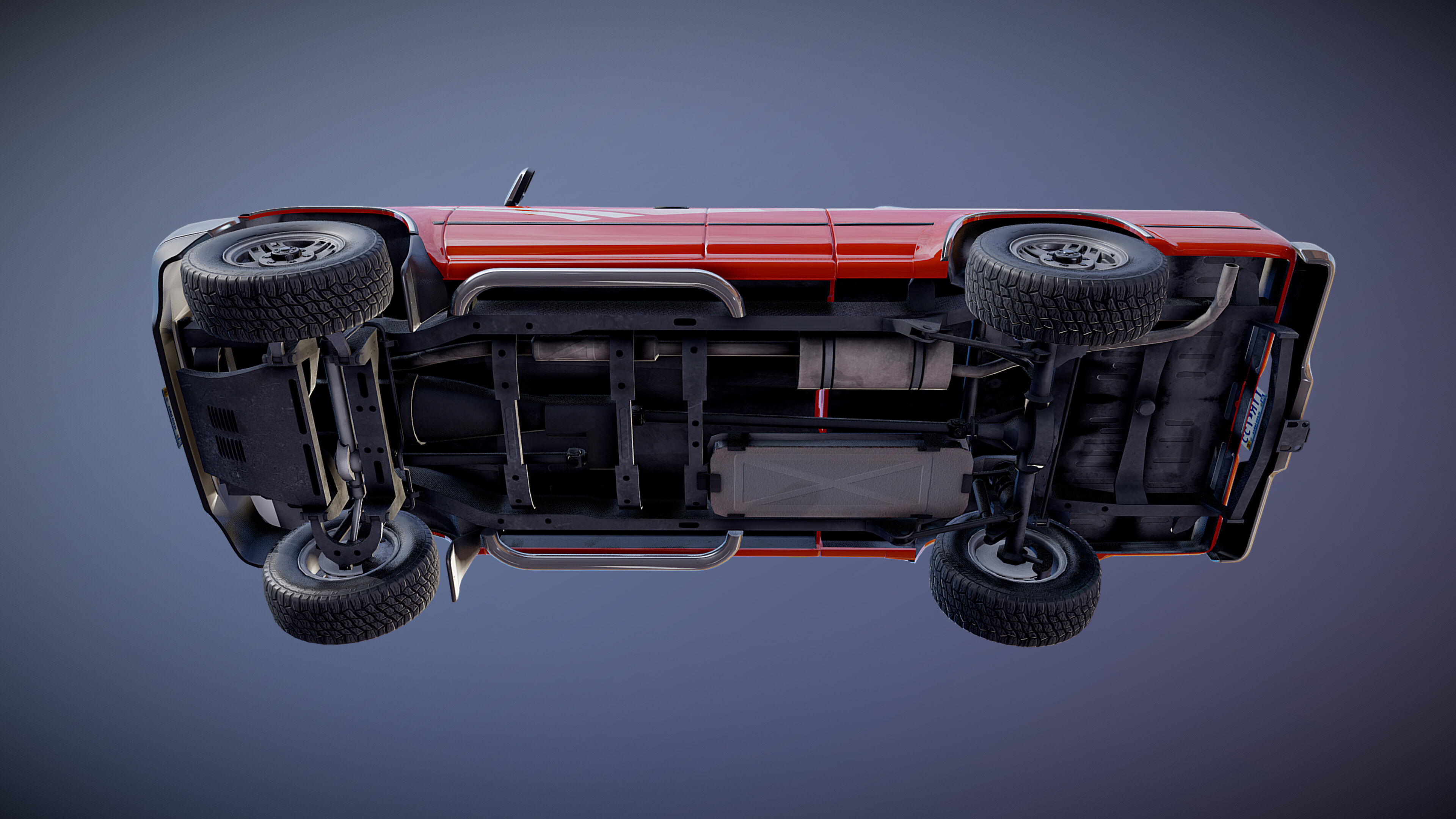 Toyota pickup xtra cab Low-poly 3D model_22