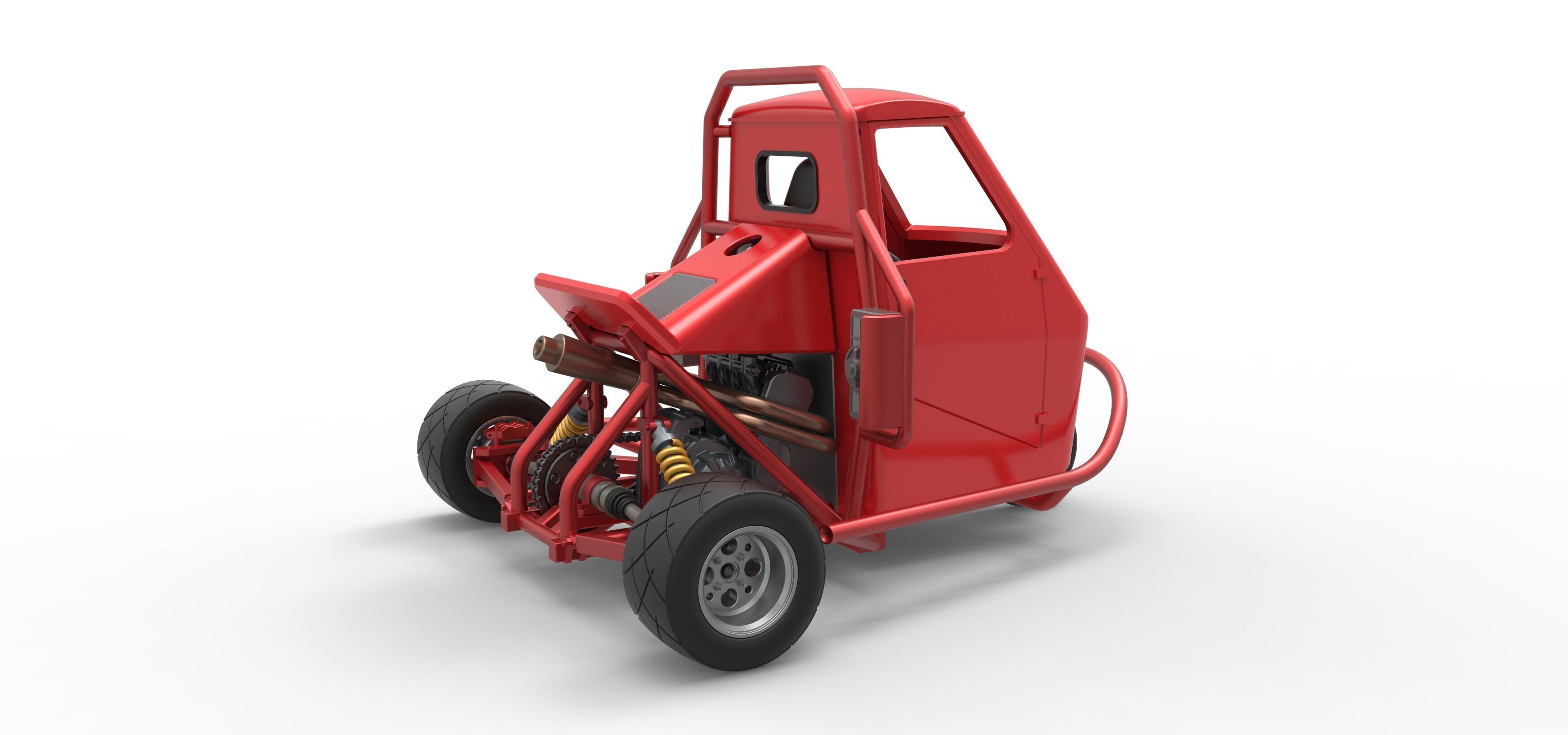 Ape car proto Scale 1 to 25 3D print model_19