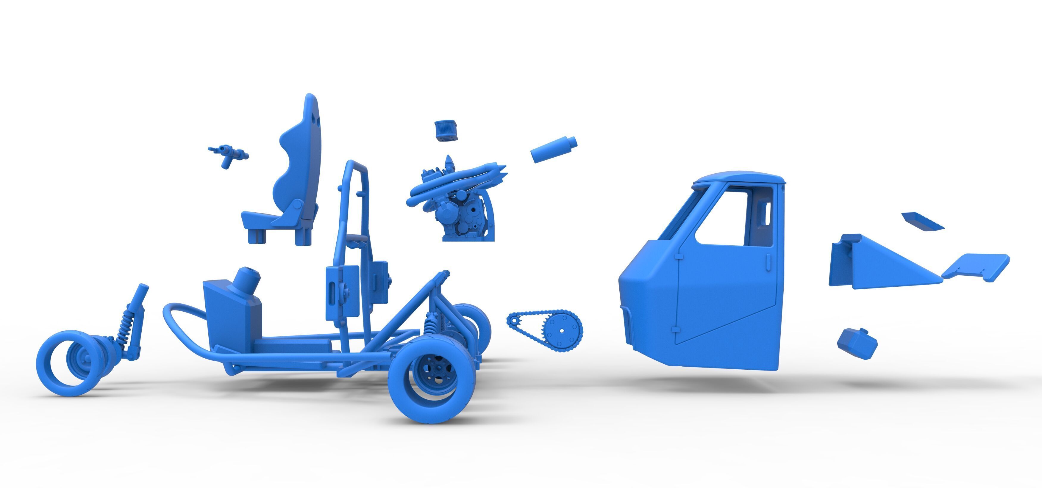 Ape car proto Scale 1 to 25 3D print model_53