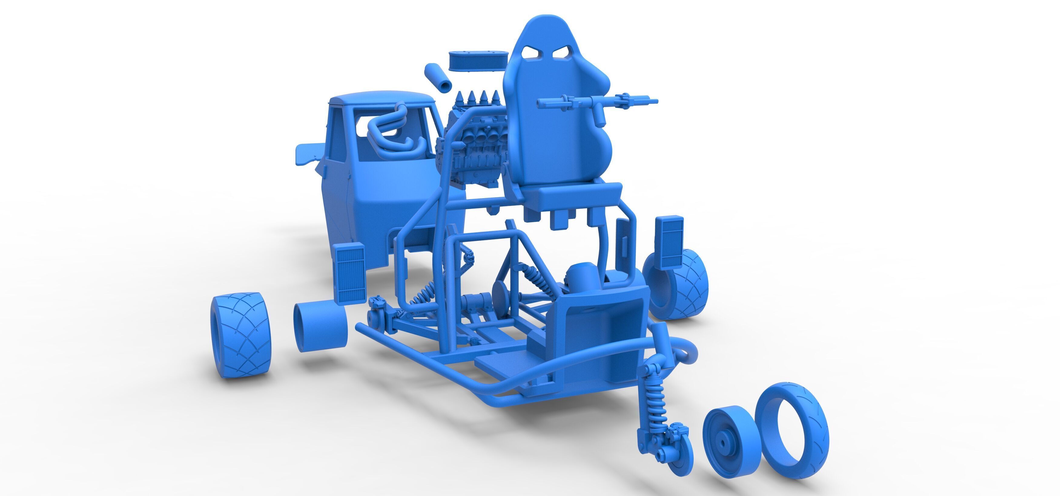 Ape car proto Scale 1 to 25 3D print model_59