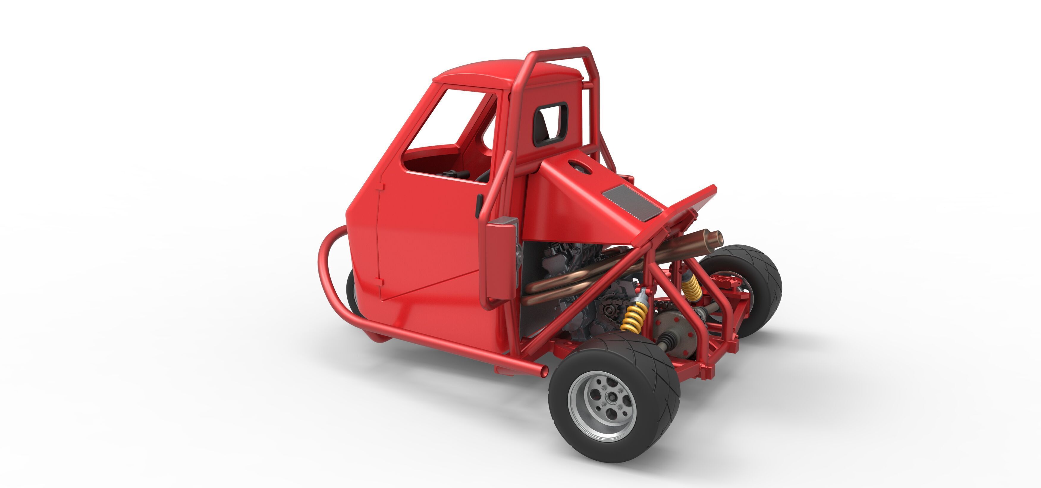 Ape car proto Scale 1 to 25 3D print model_12