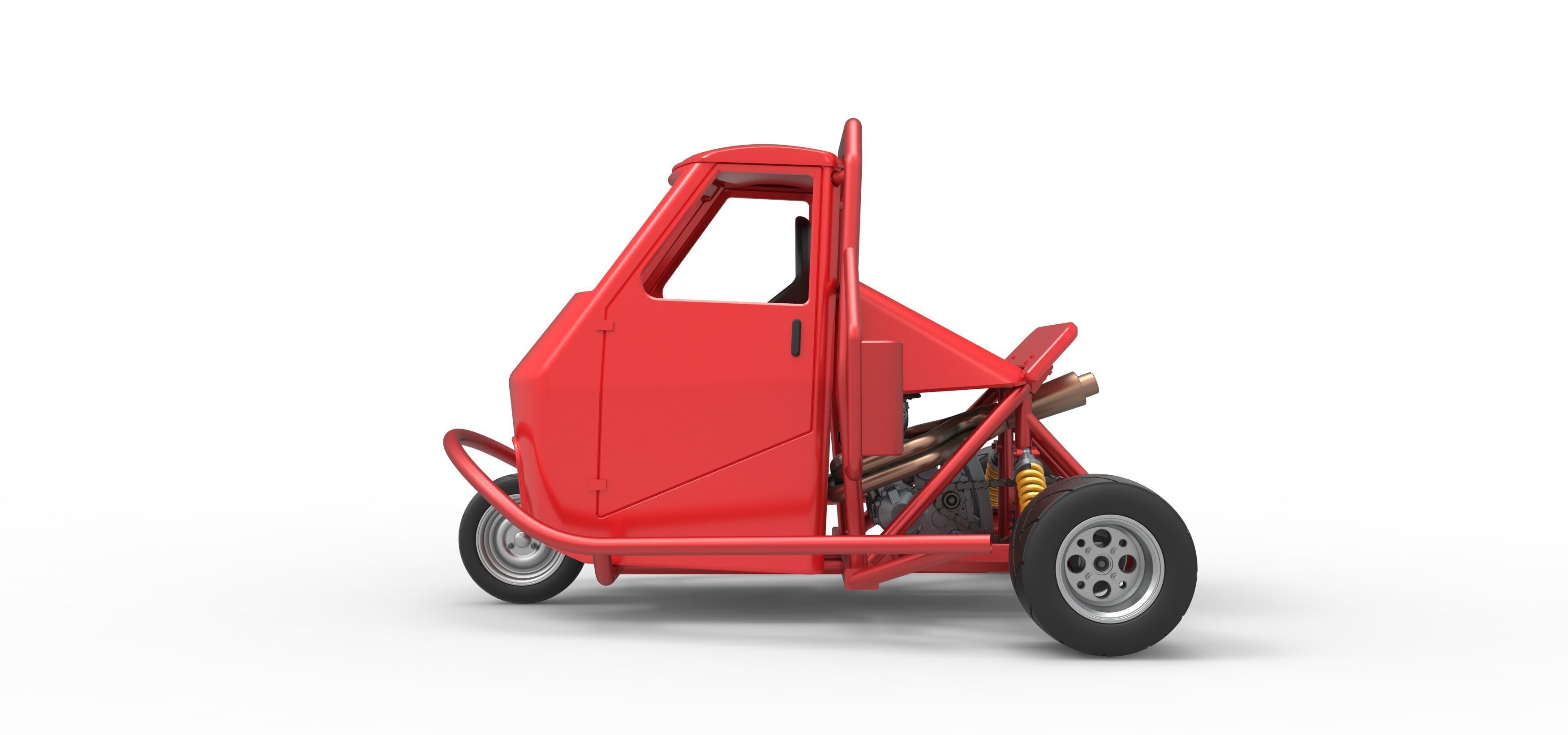 Ape car proto Scale 1 to 25 3D print model_8