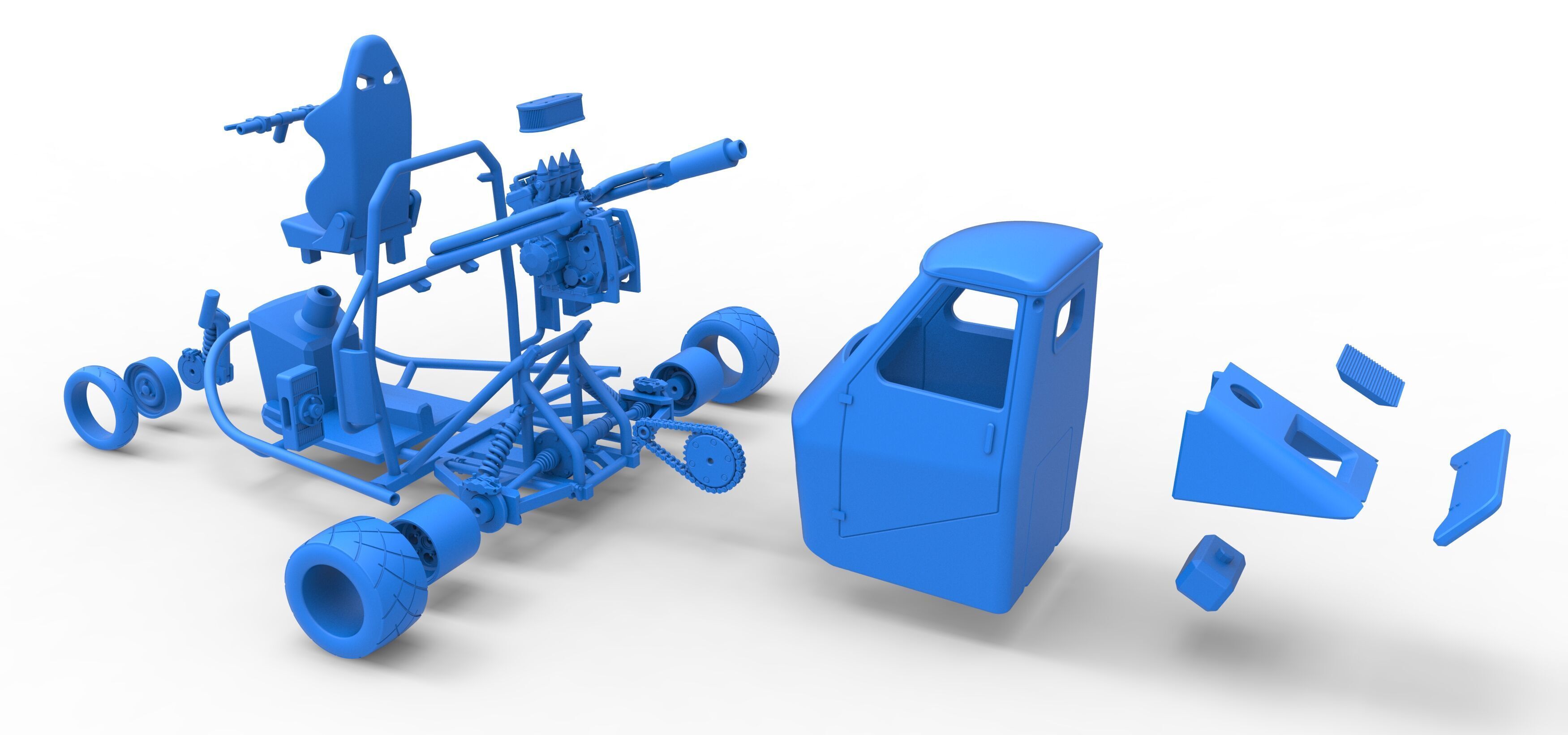 Ape car proto Scale 1 to 25 3D print model_55