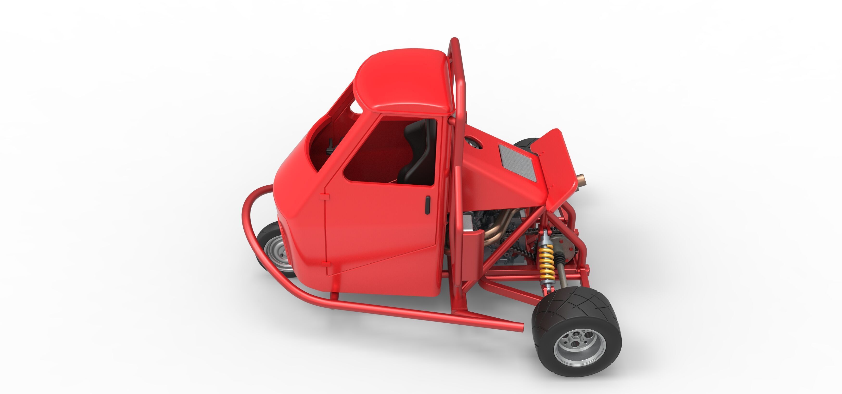 Ape car proto Scale 1 to 25 3D print model_10