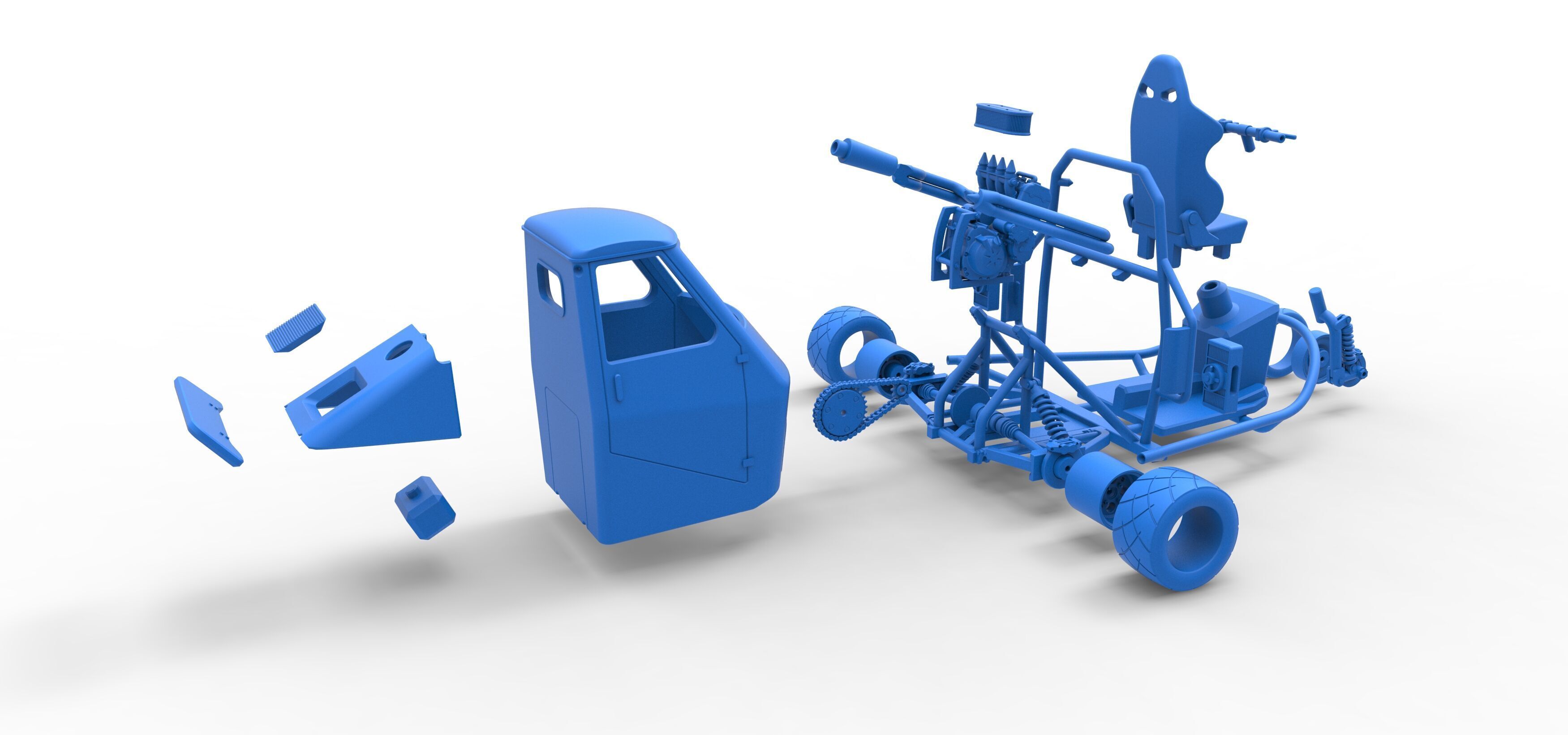 Ape car proto Scale 1 to 25 3D print model_56