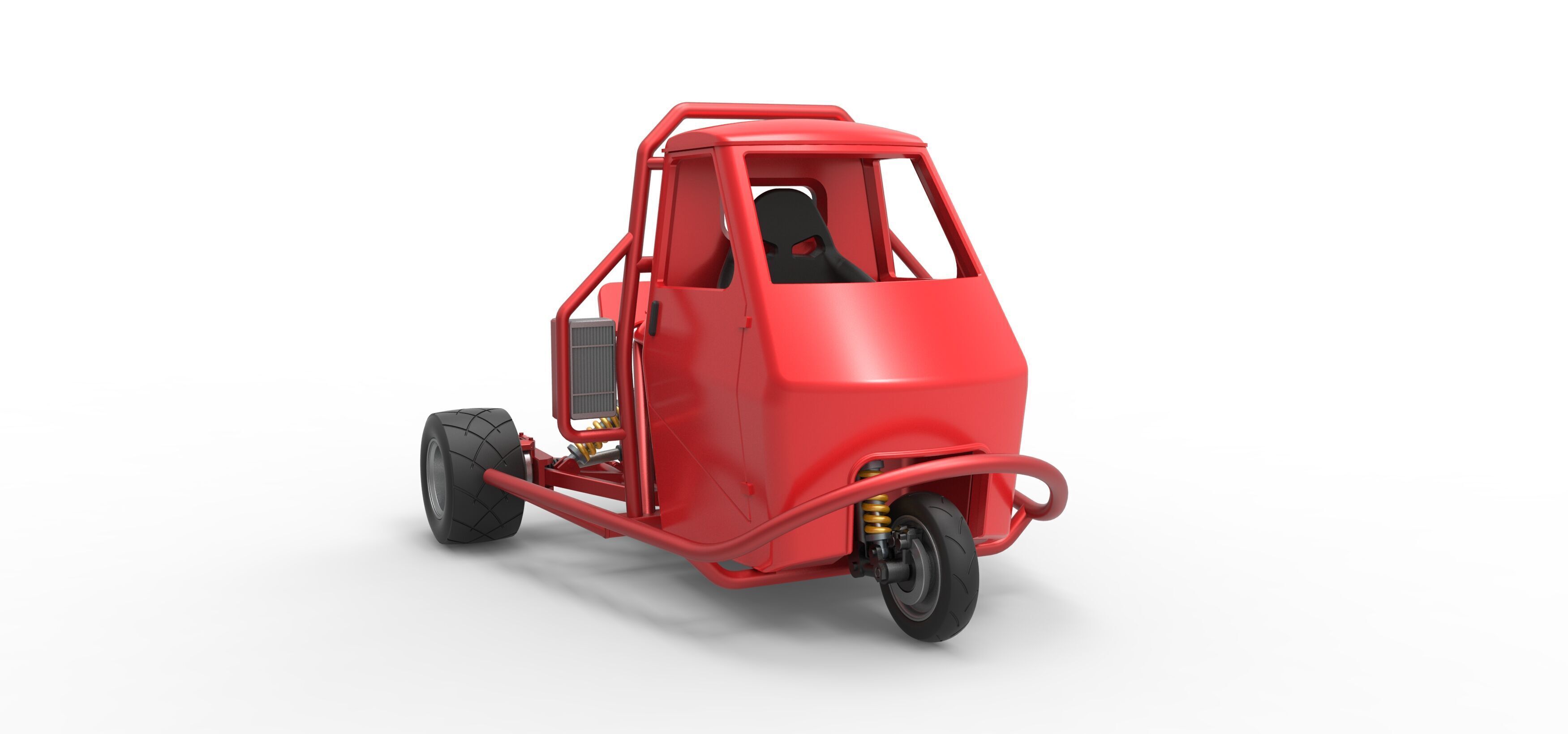 Ape car proto Scale 1 to 25 3D print model_22