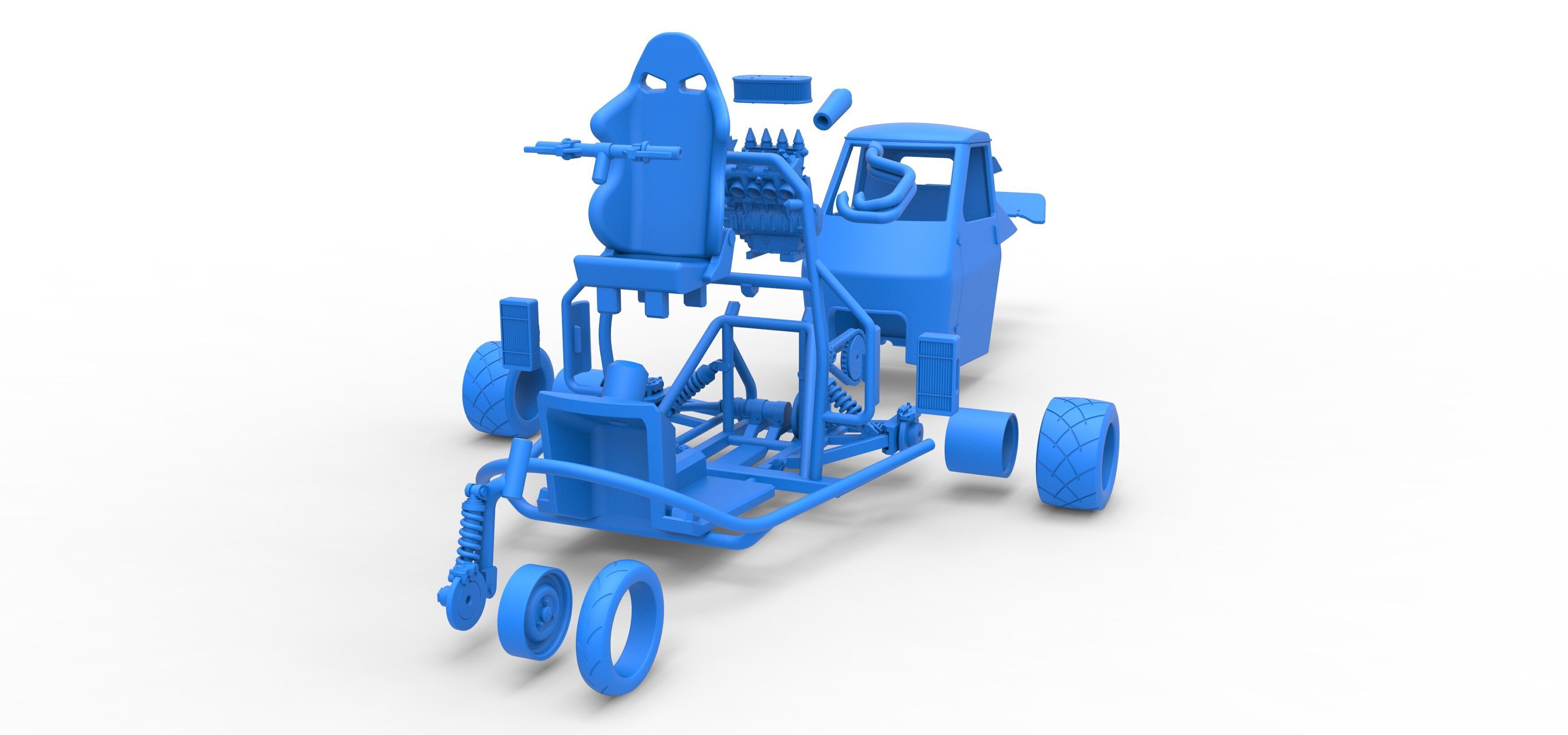 Ape car proto Scale 1 to 25 3D print model_52