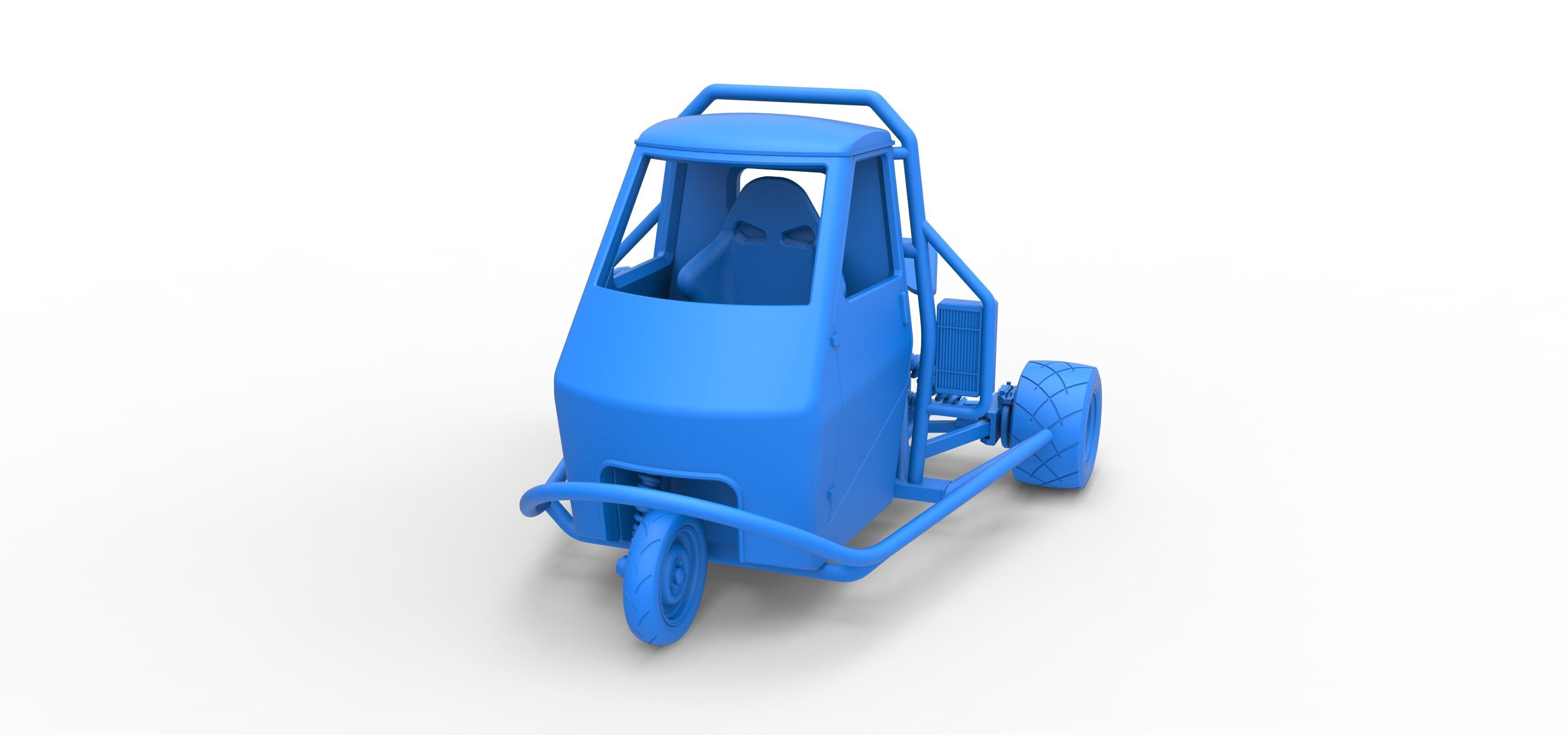 Ape car proto Scale 1 to 25 3D print model_28