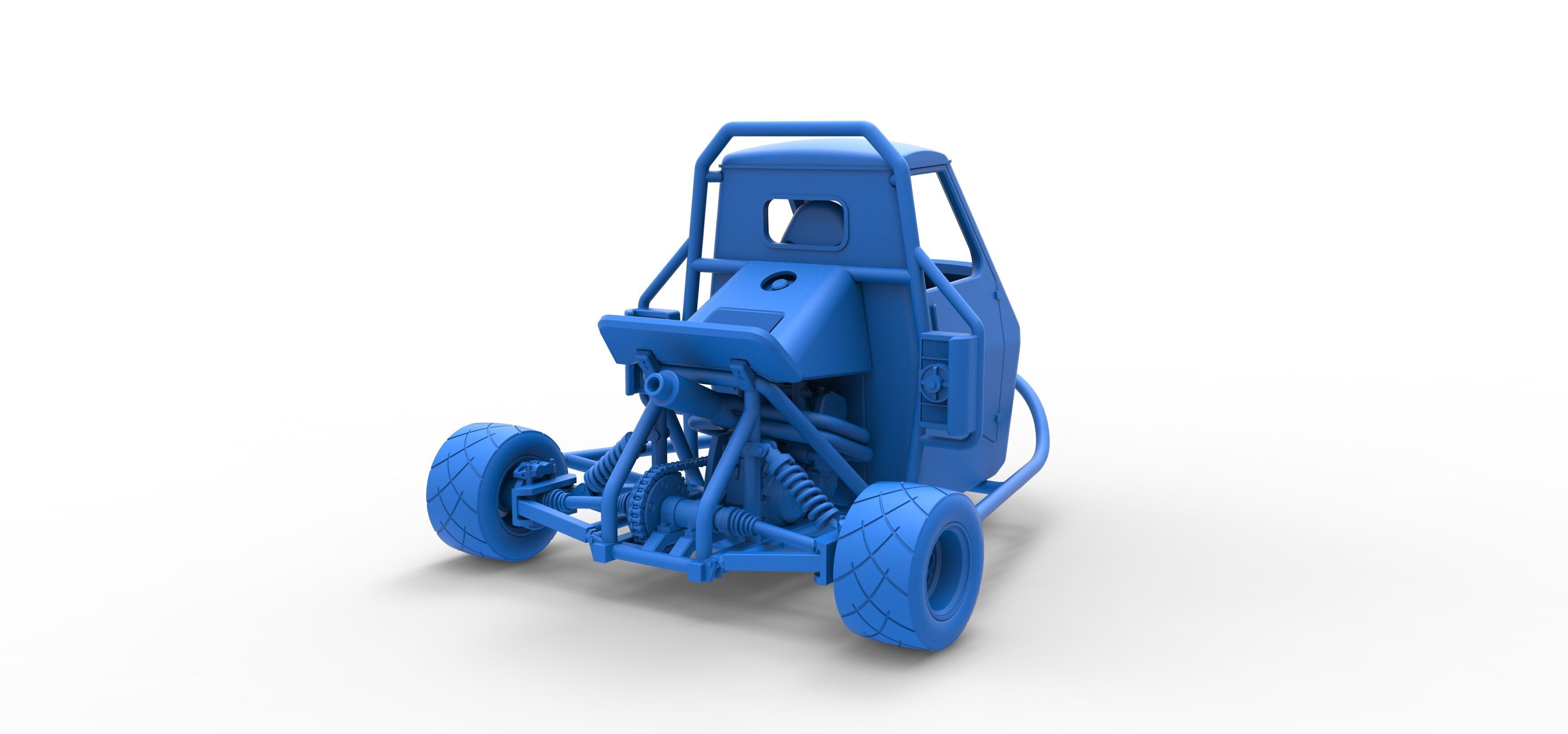 Ape car proto Scale 1 to 25 3D print model_41