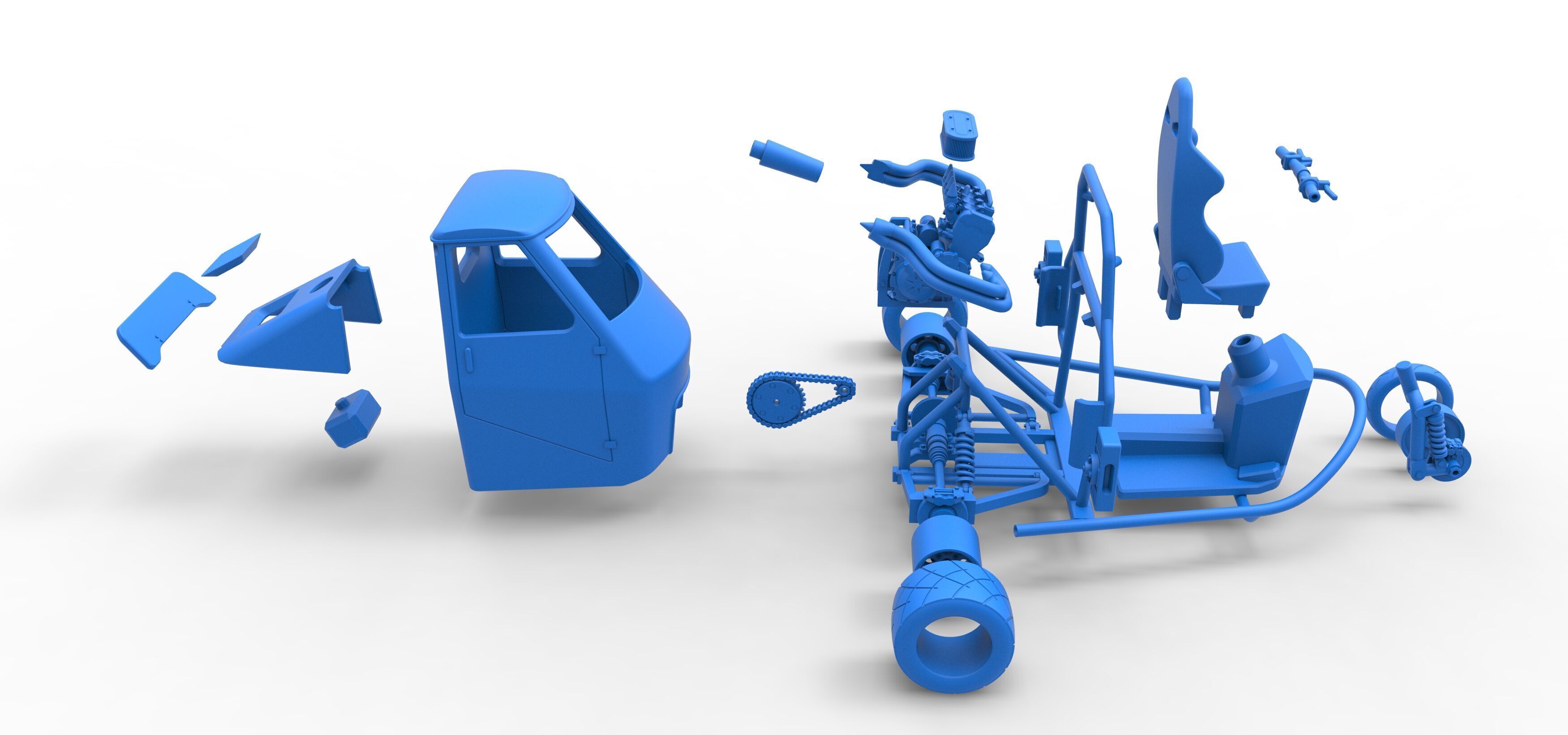 Ape car proto Scale 1 to 25 3D print model_57