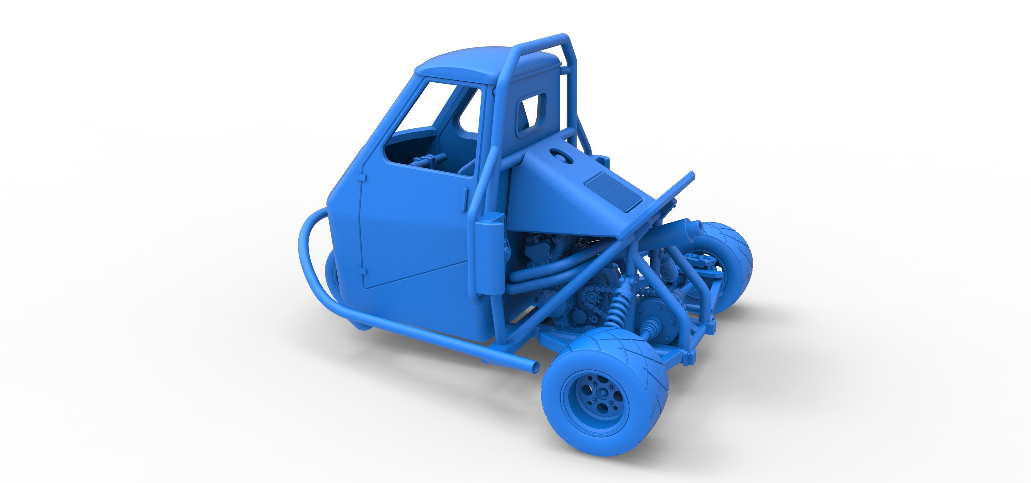 Ape car proto Scale 1 to 25 3D print model_35