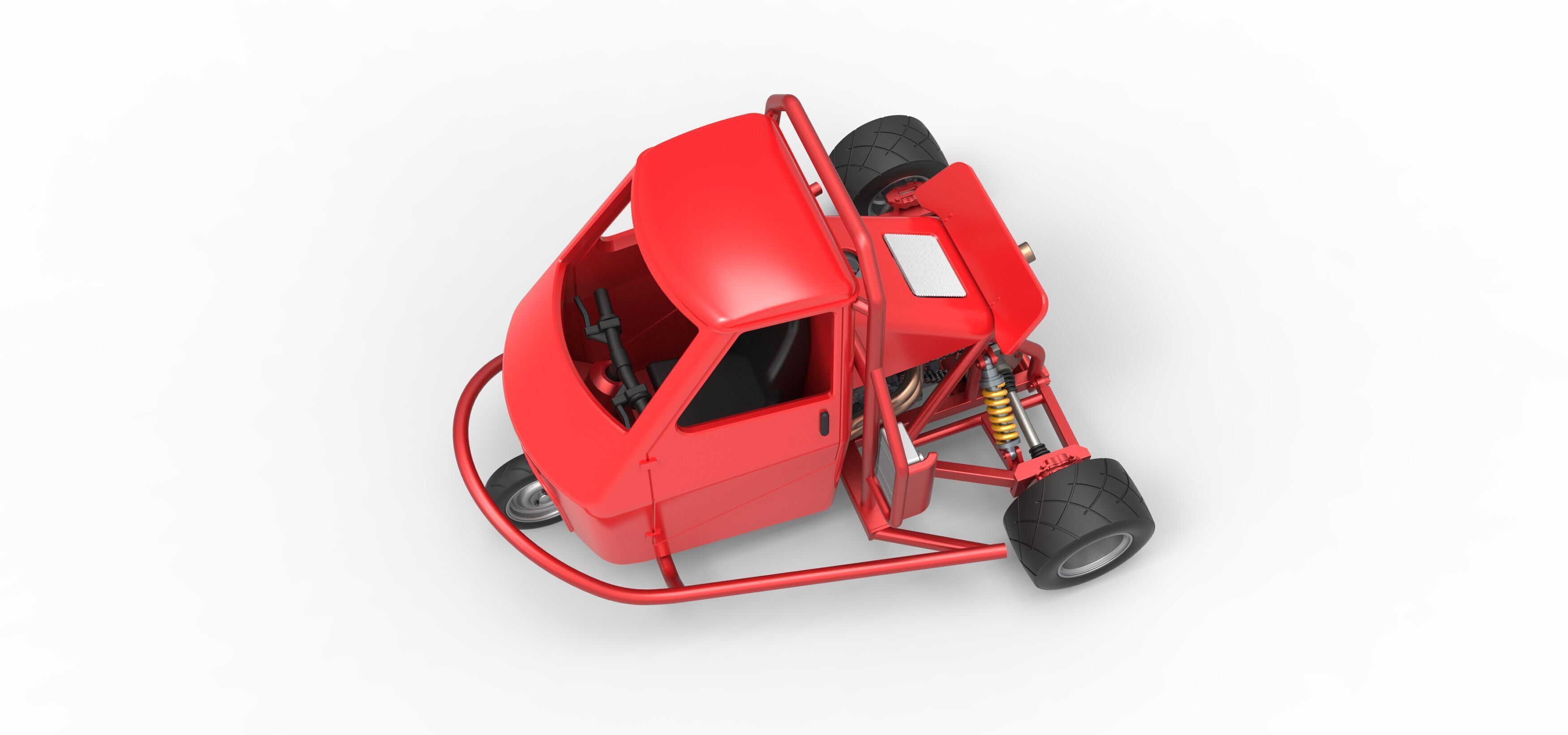 Ape car proto Scale 1 to 25 3D print model_4