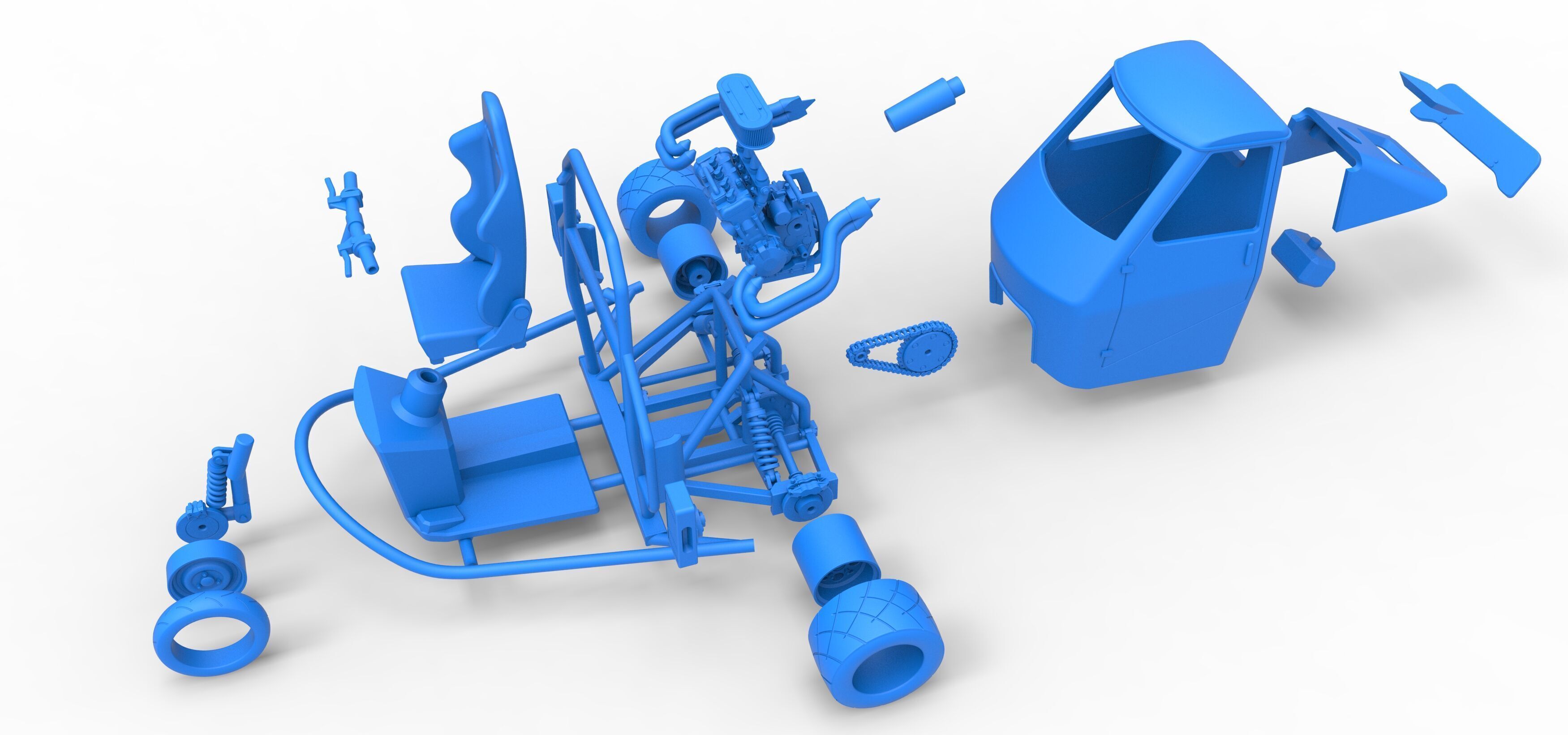 Ape car proto Scale 1 to 25 3D print model_50